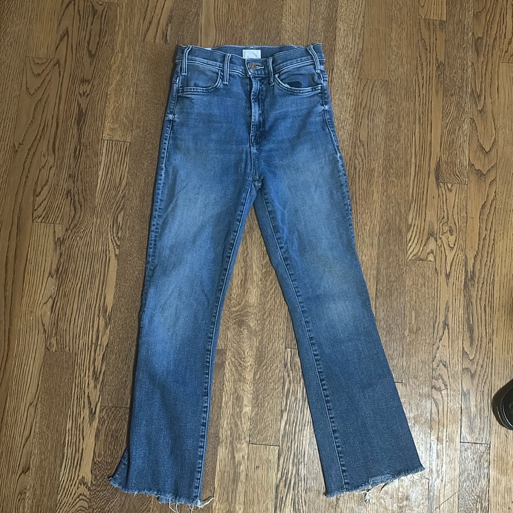 Mother denim ankle fray jeans